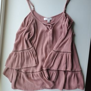 off the shoulder bell sleeve top